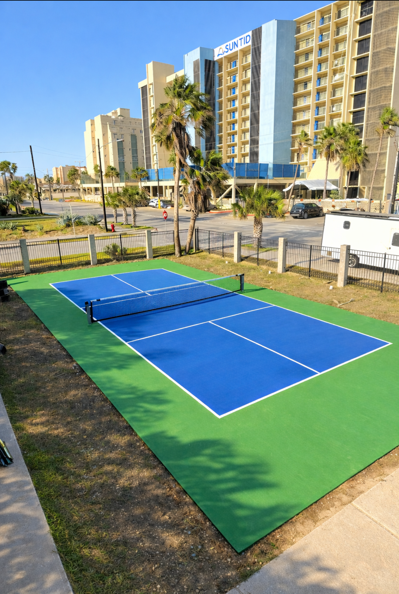 Sports court surfacing by Xio Construction