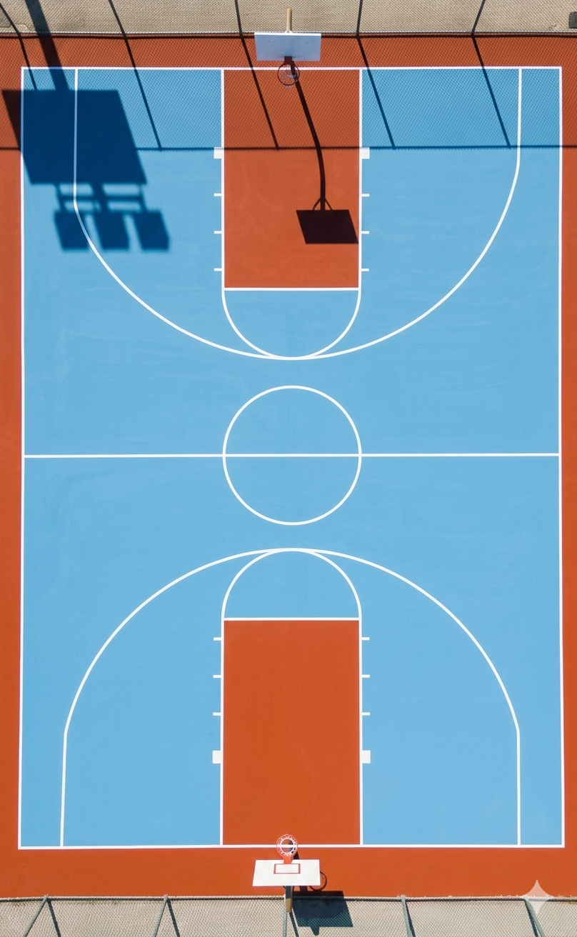 Finished sports courts by Xio Construction