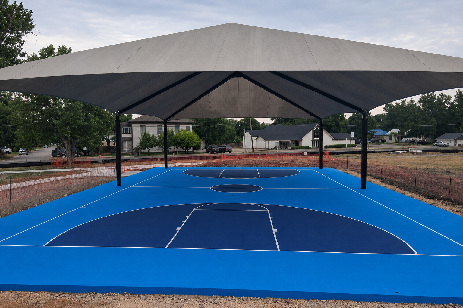Basketball Court Resurfacing – Front View